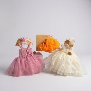 NWT Elly & Emmy  Baby Photo opp Dress Set 0-12 Pumpkin Fairy